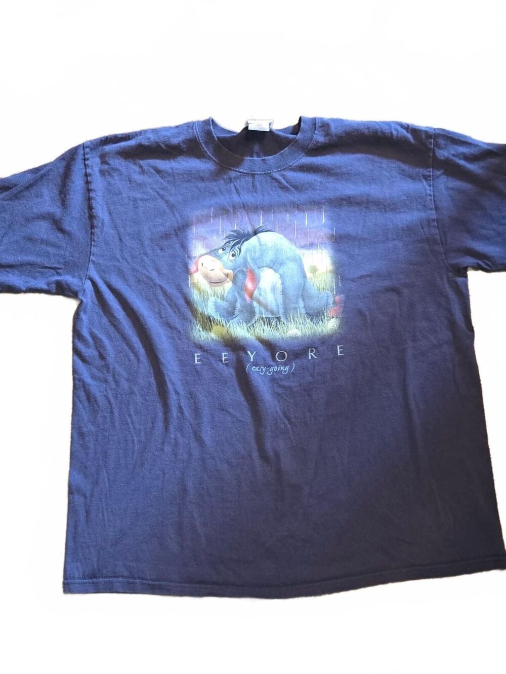 Vintage Disney Eeyore T-Shirt XL Blue Easy Going Winnie the Pooh